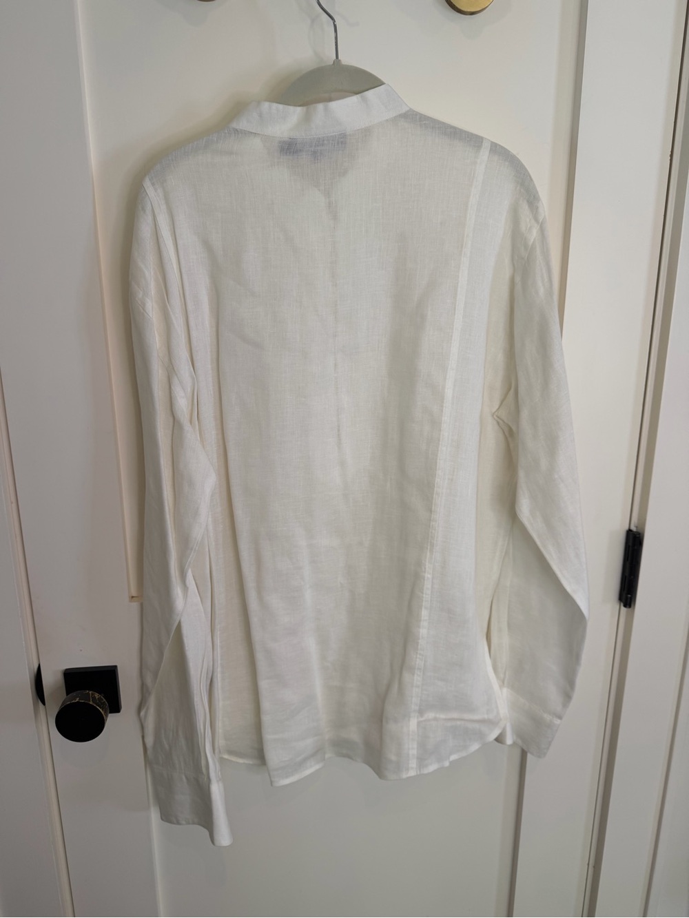 Vilebrequin Men's White Linen Mandarin-Collar Shirt - Picture 5 of 6
